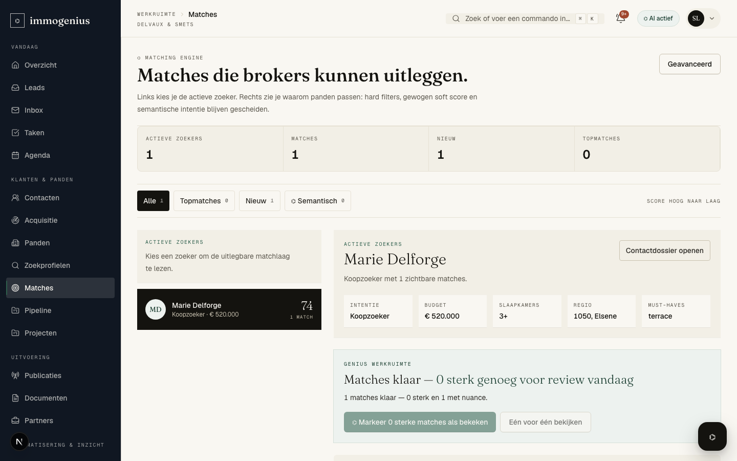 Explainable matching in ImmoGenius